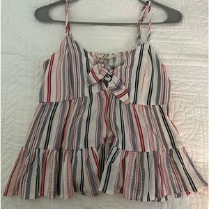 Red white and blue shirt size xs